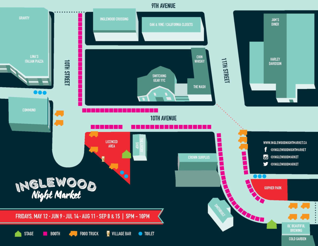 Calgary Inglewood Night Market 2023 Map